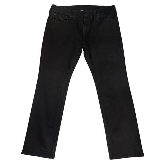 True Religion Ricky Flap Black Jeans Men’s Size 40 Relaxed Straight - Picture 1 of 8
